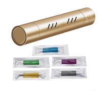 Fit Car Air Vent Perfume Diffuser Offering a Selection of Five Unique Scents to Enhance Your Drive (Gold)