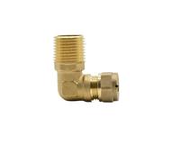 Fit Copper Tube OD 12mm x 1/2" BSPP Male Brass Compression Union Elbow 90 Degree Fitting Connector Water Gas Oil