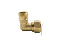 Fit Copper Tube OD 15mm x 1/2" BSPP Male Brass Compression Union Elbow 90 Degree Fitting Connector Water Gas Oil