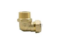 Fit Copper Tube OD 22mm x 1" BSPP Male Brass Compression Union Elbow 90 Degree Fitting Connector Water Gas Oil