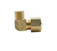 Fit Copper Tube OD 8mm x 1/4" BSPP Male Brass Compression Union Elbow 90 Degree Fitting Connector Water Gas Oil