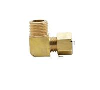 Fit Copper Tube OD 8mm x 3/8" BSPP Male Brass Compression Union Elbow 90 Degree Fitting Connector Water Gas Oil
