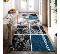 Fit Even Box Runner Rug - Washable Non-slip Long Carpet Runner Rugs for Hallway, Kitchen, Living Room, Corridor, Entryway and Door Entrances (Teal, 60x110 cm)