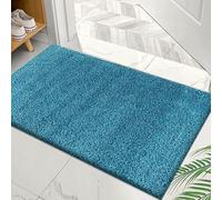 Fit Even Dream Shaggy Door Mat - Non-Slip Doormat, Suitable for Indoor/Outdoor Use, Heavy Duty Dirt Trapper and Water Absorbent - (Teal, 50x80 cm)