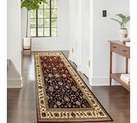 Fit Even Marrakesh Runner Rug - Large Washable Non-Slip Carpet for Living Room, Bedroom, Lounge, Dining, Kitchen, Modern Indoor Long Floor Rug (Red - 210, 80x150 cm)