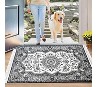 Fit Even Mughal Doormat - Large Non-Slip Washable Doormat, Heavy Duty Welcome Dirt Trapper, Water Absorbent Floormat for Indoor/Ourdoor use, Front Entrance and kitchen (Grey, 60x110 cm)