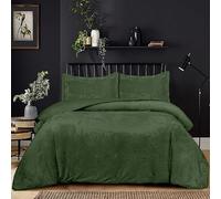 Fit Even Quilt Faux Fur Velvet 3 Piece Bedspreads 3 Piece Set - Coverless Bespread, Comforter Throw, For All Season Lightweight Warm Bedding Sets With 2 Pillow Shams (Olive, King)