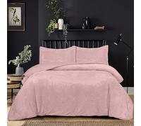Fit Even Quilt Faux Fur Velvet 3 Piece Bedspreads 3 Piece Set - Coverless Bespread, Comforter Throw, For All Season Lightweight Warm Bedding Sets With 2 Pillow Shams (Pink, Double)