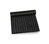Fit Even Rubber Doormat - Outdoor & Indoor Heavy Duty Washable Non-Slip Doormat for Kitchen Garden, Inside & Outside Floor Mats, Waterproof and Dirt Trapper Entrance Rug Runner (40x60 cm, Black)