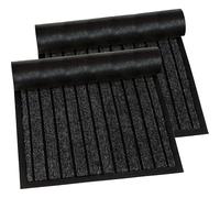 Fit Even Rubber Doormat - Outdoor & Indoor Heavy Duty Washable Non-Slip Doormat for Kitchen Garden, Inside & Outside Floor Mats, Waterproof and Dirt Trapper Entrance Rug Runner (80x150 cm, Black 2)