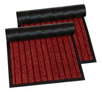 Fit Even Rubber Doormat - Outdoor & Indoor Heavy Duty Washable Non-Slip Doormat for Kitchen Garden, Inside & Outside Floor Mats, Waterproof and Dirt Trapper Entrance Rug Runner (120x150 cm, Red 2)