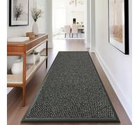 Fit Even Sunny Indoor & Outdoor Runner Rug - Machine Washable Non-Slip Rubber Backed Entrance Mat, Long Waterproof Mats for Hallway, Front Entrance, Kitchen, Patio or Garden - (Blue, 90x150 cm)