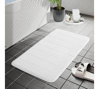 Fit Even Velvet Bathmats Collection - Fast Drying Soft Memory Foam Non slip Mats for Bathroom, Shower and Toiler Floor, Quick Dry, Water Absorbent and Washable Bathmats (White, 50x80 cm)