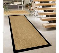 Fit Even Washable Rubber Runner Rug - Outdoor & Indoor Heavy Duty Non-Slip Runner Rug for Kitchen Garden, Inside & Outside Floor Mats, Waterproof and Dirt Trapper Entrance Rug (Beige, 60x180 cm)
