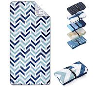 Fit-Flip Beach towel microfibre - large quick dry towels - for travel and swimming - lightweight, compact and super absorbent - sand free, 100% recycled - Arrows 200x90cm