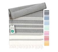 Fit-Flip Hammam Beach towel XXL made from 100% cotton - Quick-drying Turkish hamam towels - Large fouta or pestemal ideal as a thin sauna blanket - Anthracite - 200x200cm Diamond