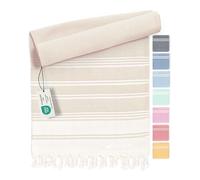Fit-Flip Hammam Beach Towel XXL Made from 100% Cotton - Quick-Drying Turkish hamam Towels - Large fouta or pestemal Ideal as a Thin Sauna Blanket - Sand - 200x200cm Diamond