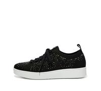 Fit Flop Womens/Ladies Rally Crystal Knitted Trainers - Black - 3 UK - Black - 100% Mixed