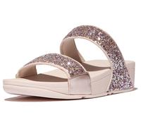 Fit Flop Womens Sandals Wedge Lulu 2 Bar Glitter Slip On pink UK Size 7