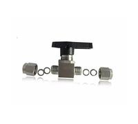 Fit for 6mm O/D Tube 304 Stainless Steel Compression Fitting Shut Off Ball Valve 915 PSI Q91SA PN 6.4