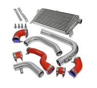 Fit for A4 B6 Quattro 1.8T Turbo 2002-2006 Black/Blue/Red Bolt On Front Mount Intercooler Kit Turbo Intercooler Kit Cooled Intercooler(Red)
