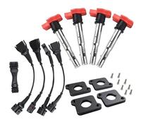 Fit For Audi 97-99.5 1.8T B5 A4 (3 To 4 Contacts) Whole Set 2.0T Ignition Coil ICM Harness Ignition coil(Black)