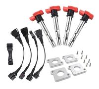 Fit For Audi 97-99.5 1.8T B5 A4 (3 To 4 Contacts) Whole Set 2.0T Ignition Coil ICM Harness Ignition coil(Silver)