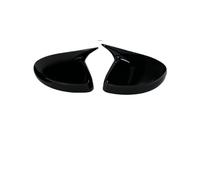 Fit For Audi A1 2011-2014 2x Car Sticker Rearview Side Mirror Cover Wing Cap Exterior Case Trim Accessories Vehicle Decoration Parts Housing Reverse Mirror(Bright black)