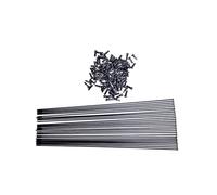Fit For Bicycle Spokes SAPIM Leader 2.0 Mm Spoke Straight J-bend Black Nipple Wheelset Spoke Road(STRAIGHT 280MM 72PCS)