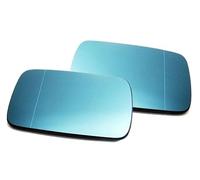 Fit For BMW E46 E39 Right+Left Mirror Glass Blue Heated Aspheric Anti Blind Spot
