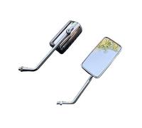 Fit For Bmw Universal Motorcycle 8mm10mm Rectangle Rearview Mirror Custom Side Mirrors(Chrome)
