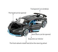 Fit for Bugatti for Divo 1:24 Sports Car Static Die Cast Vehicles Collectible Model Car Toys not include batteries car gifts diecast model cars(Yellow)