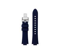Fit for Casio EFR-S108D EFS-S570 ECB-10YDC Modified Concave Silicone Watch Band(A-Blue-silver,For EFS-S570)