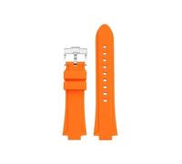 Fit for Casio Small Square Series G-shock DW-5600 GW-B5600 GM-5600 DW-H5600 Silicone Watch band(A Orange-silver,For DW-5600/5610)