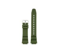 Fit for Casio W-218H W-219 AE1200/1300/1000 Silicone Watch band 18mm(Green silver)