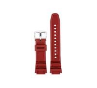 Fit for Casio W218H AE-1200 AE1100 1300 SGW-300 SGW400 MRW-200 Resin Silicone 18mm Watch Strap And tools(Red Silver)