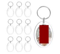 Fit for Custom Acrylic Keyring Photo Frame - Personalized Transparent Keychain for Couples, Family & Friends - Circle & Square Shapes Available(Oval,5pcs)