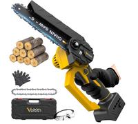 Fit for Dewalt 18V 6" Brushless Cordless Mini Chainsaw, Safety Lock Handheld Saw with 2 Chains, Auto Oiler for Tree Trimming & Gardening, DIY Tool Gift, Battery Not Included
