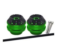 Fit For ER-6N ER-6F ER-4N ER-4F ER6N ER6F CNC Axle Fork Wheel Crash Sliders Cap Falling Protector Pad Kits Exhaust Frame Sliders Anti Crash Protector(Front Green)