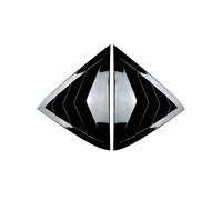 Fit For Ford Fiesta MK7 .5 2008-2017 Rear Side Window Louver Air Vents Cover Spoiler Car Decoration Rear Side Window Louvers Rear Window Louver(Glossy Black)