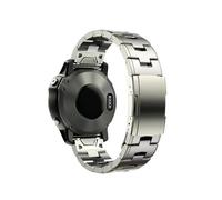 Fit For Garmin 22mm 26mm Quick Titanium Metal Watch Band Bracelet For Fenix 7X 7 6X Pro 5X Plus/Instinct/Epix Strap Wristband(Titanium color,26mm)