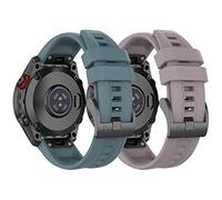 Fit for Garmin Fenix 7X Bands, Fenix 6X/Fenix 5X Quickfit Soft Silicone Replacement Watch Straps Wristband Fit for Garmin Tactix 7/Instinct 2X/Quaitx 3/Tactix Delta (Grey Purple)