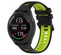 Fit for Garmin Forerunner 265S 255S Watch Bands, 18mm Quick Release Durable Silicone Replacement Bands Wristbands Straps Bracelet Fit for Garmin Vivoactive 4S/Vivomove 3S/Venu 2S (Black&Green)