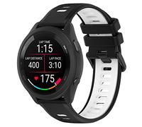 Fit for Garmin Forerunner 265S 255S Watch Bands, 18mm Quick Release Durable Silicone Replacement Bands Wristbands Straps Bracelet Fit for Garmin Vivoactive 4S/Vivomove 3S/Venu 2S (Black&White)