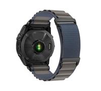 Fit For Garmin Tactix8/Fenix8/7/6/5x Breathable Nylon Loop Quick Disassembly Watch Strap(Blue 02,22mm)