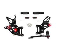 Fit For GSX-R 1000 1000R 2017-2023 Motorcycle CNC Adjustable Rearset Rear Footrests Pegs Pedal Front Footrests(Glossy Black)