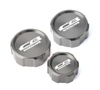 Fit For H0NDA CB1000R CB 1000R Cb1000 R 2009-2015 2016 Motorcycle Accessories Front Rear Clutch Brake Fluid Reservoir Caps Oil Cover(3pcs Caps Grey)