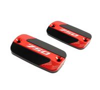 Fit For H0NDA Forza 750 FORZA750 2020 2021 2022 Motorcycle CNC Tank Cover Brake Master Cylinder Front Fuel Fluid Reservoir Cap(1 pair Red G)