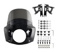 Fit For Ha&rley Fat Boy FLSTF 2000-2017 11" 13" Windshield Fairing Deflector Fit 7" Headlight(11inch Light Smoke)