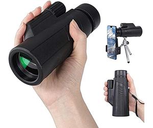 Fit for Hiking Bird Watching Camping,Monocular Telescope for Adults, Handheld Telescope with Mobile Phone Adapter and Tripod, 10X 42 High Power P
